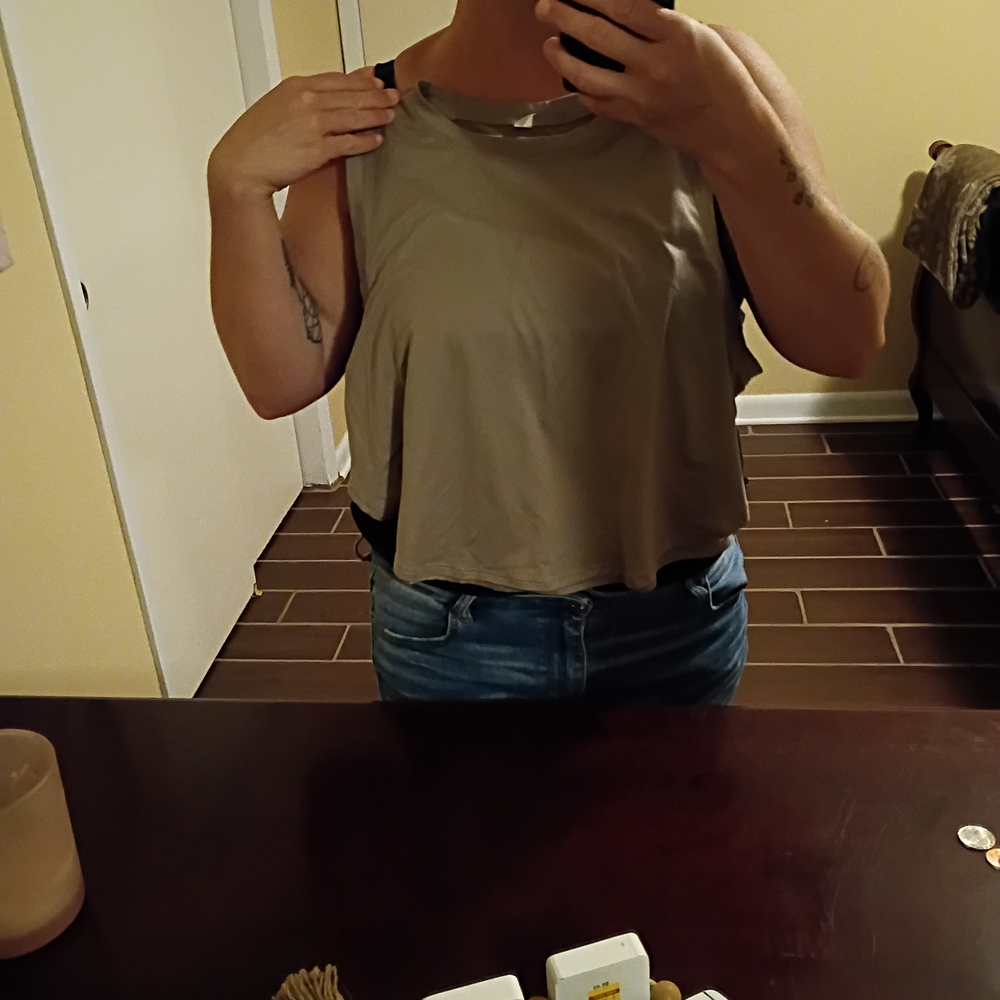 90 Degree By Reflex Tan Crop Top